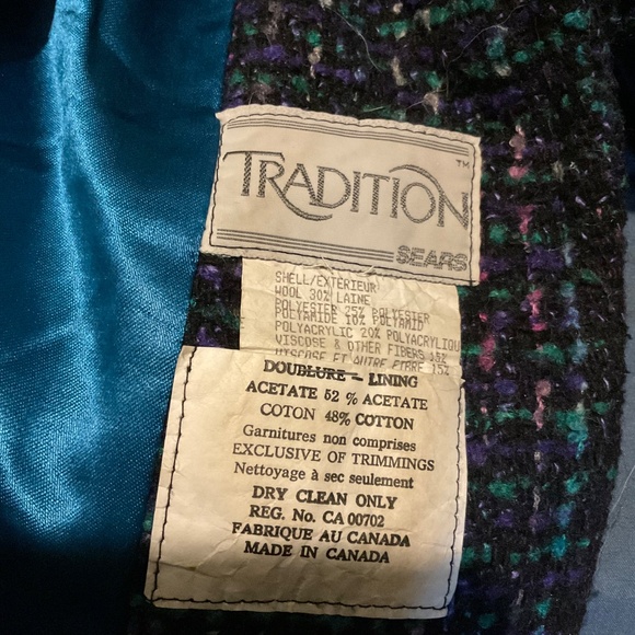 TRADITIONS SEARS  COAT MADE IN CANADA - Picture 5 of 9